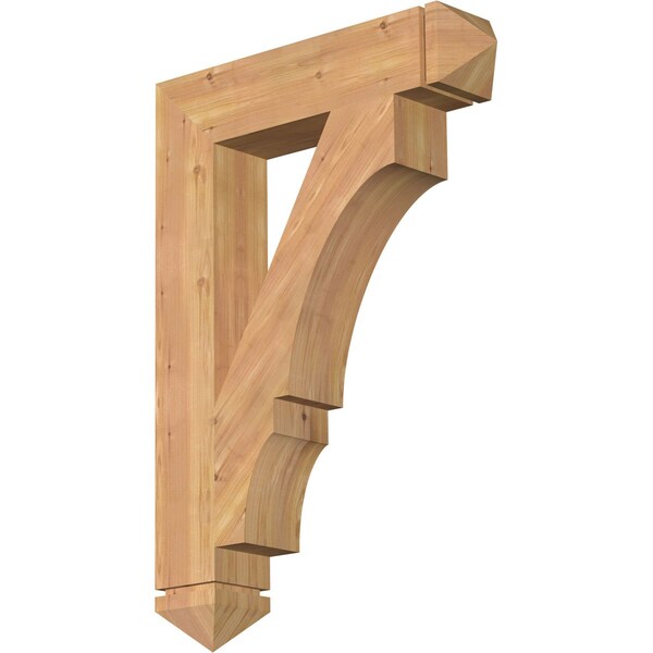 Ekena Millwork Balboa Arts & Crafts Smooth Bracket, Western Red Cedar, 5 1/2"W x 28"D x 40"H BKT06X28X40BOA03SWR - main